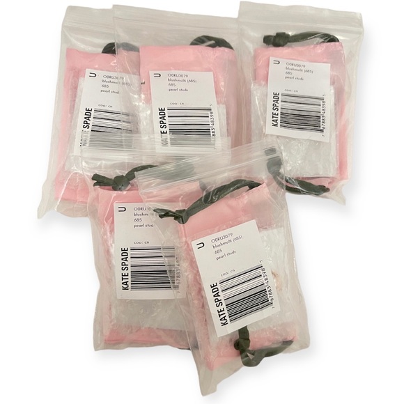 KATE SPADE Pearl Earrings Blush Rise And Shine Pearl CZ Studs NWT - Picture 7 of 9